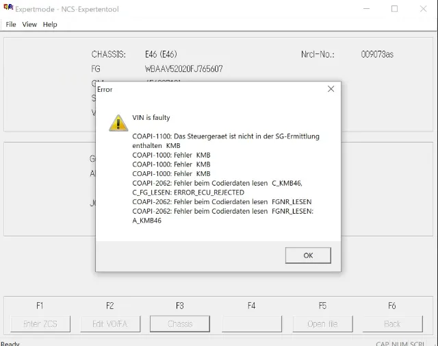 NCSExpertのトラブルシュート